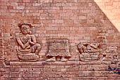 Prasat Kravan - bas reliefs on the brickwork, female figures dedicated to Lakshmi.